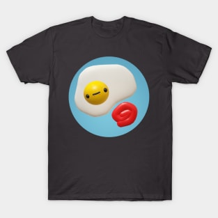 Cute 3D egg ketchup vampire T-Shirt